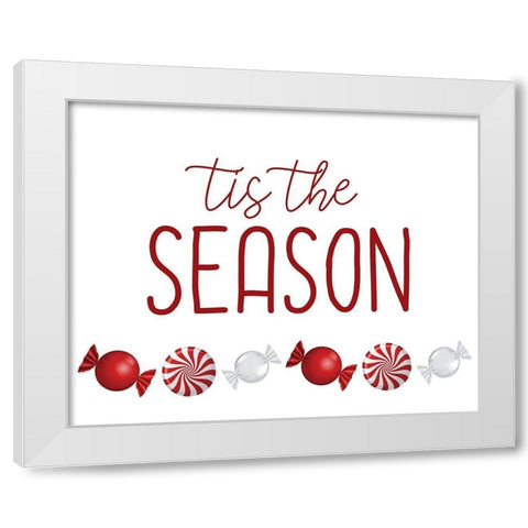 Tis the Season Candy White Modern Wood Framed Art Print by Bailey, Ann