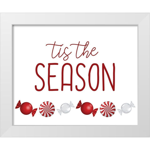Tis the Season Candy White Modern Wood Framed Art Print by Bailey, Ann