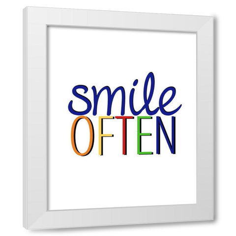 Play Nice 3 White Modern Wood Framed Art Print by Bailey, Ann