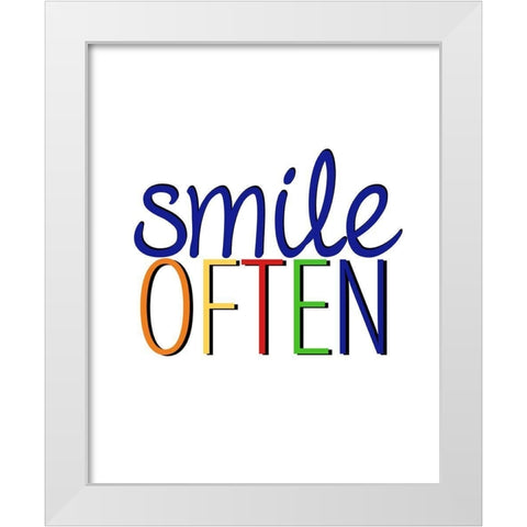Play Nice 3 White Modern Wood Framed Art Print by Bailey, Ann