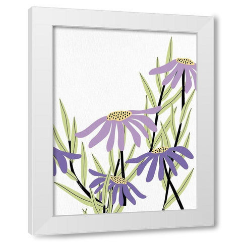 Purple Power 2 White Modern Wood Framed Art Print by Bailey, Ann
