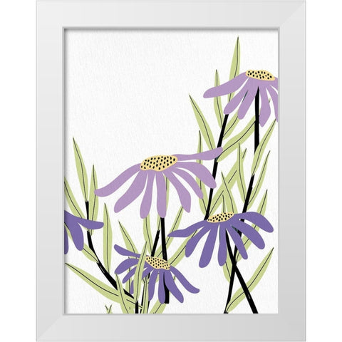 Purple Power 2 White Modern Wood Framed Art Print by Bailey, Ann