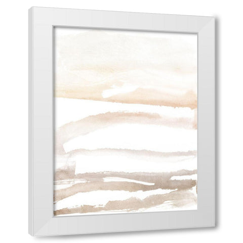 Neutral Waves 1 White Modern Wood Framed Art Print by Bailey, Ann