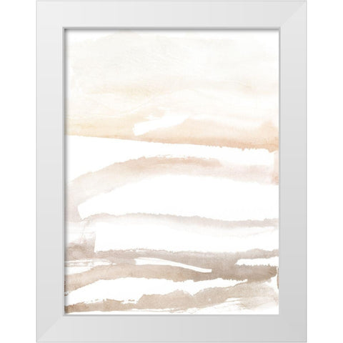 Neutral Waves 1 White Modern Wood Framed Art Print by Bailey, Ann