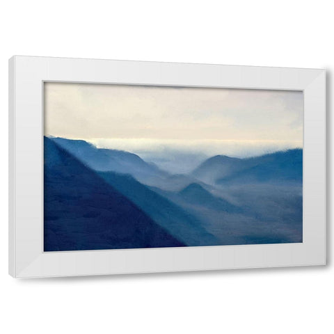 Over the Mountains White Modern Wood Framed Art Print by Bailey, Ann