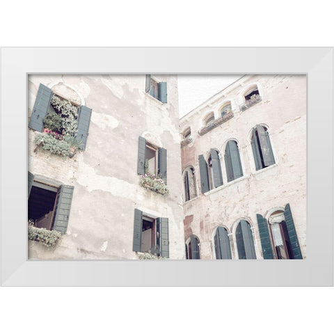 Window View White Modern Wood Framed Art Print by Bailey, Ann