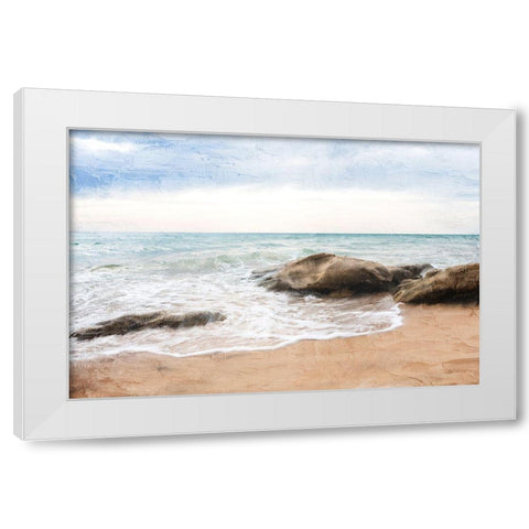 North Shore White Modern Wood Framed Art Print by Bailey, Ann