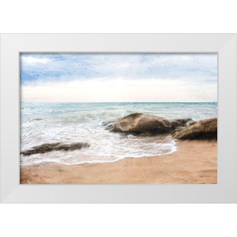 North Shore White Modern Wood Framed Art Print by Bailey, Ann