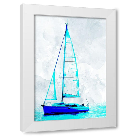 Sail White Modern Wood Framed Art Print by Bailey, Ann
