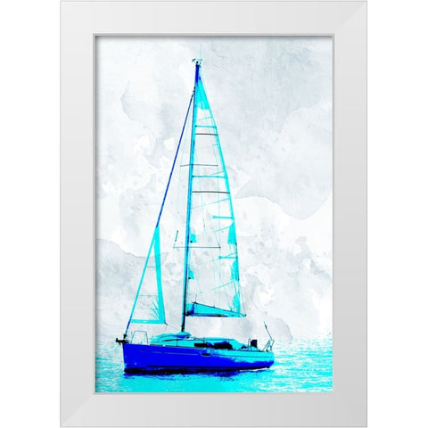 Sail White Modern Wood Framed Art Print by Bailey, Ann