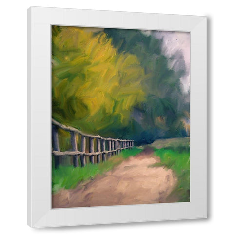 Pathway White Modern Wood Framed Art Print by Bailey, Ann