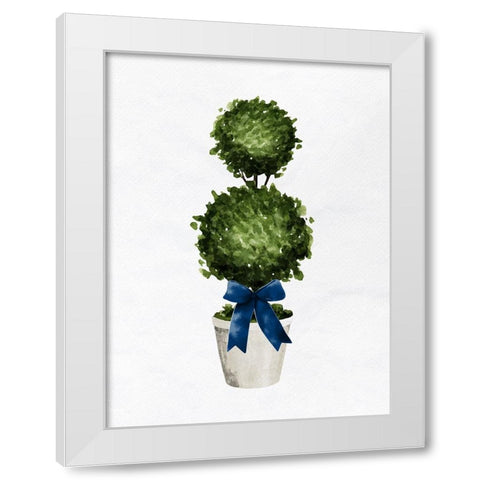 Topiaries 1 White Modern Wood Framed Art Print by Bailey, Ann