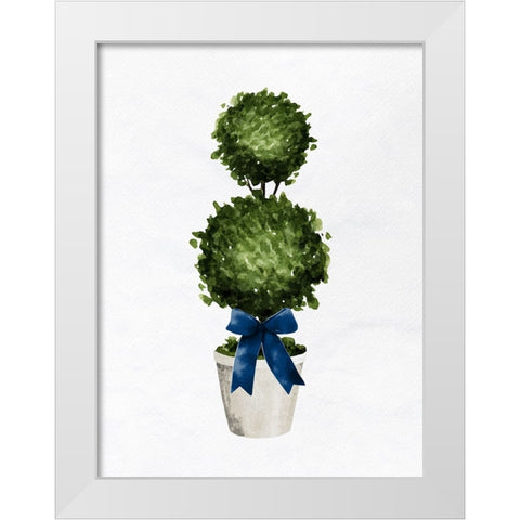 Topiaries 1 White Modern Wood Framed Art Print by Bailey, Ann