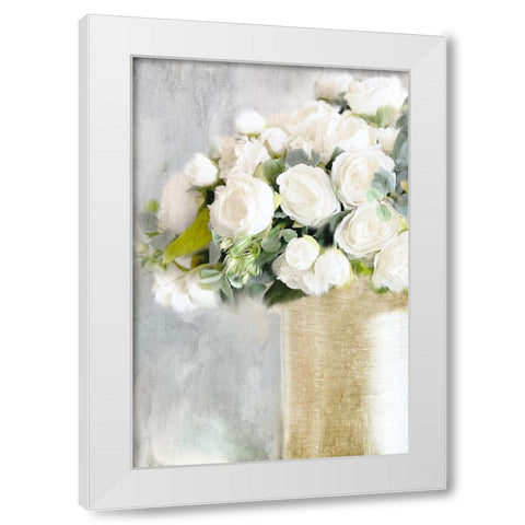 White Roses 2 White Modern Wood Framed Art Print by Bailey, Ann