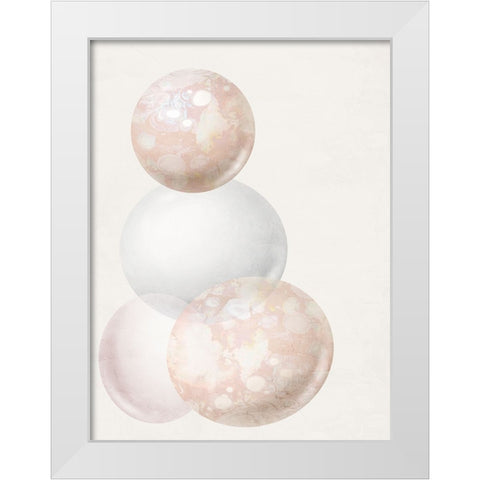 Orbs 1 White Modern Wood Framed Art Print by Bailey, Ann