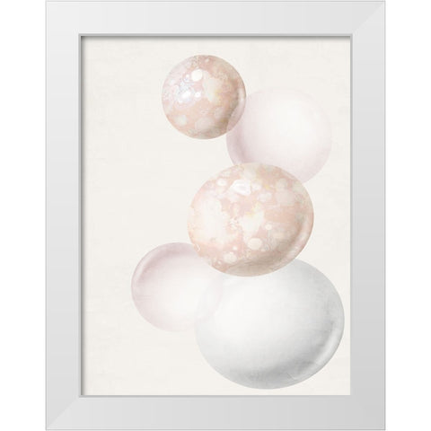 Orbs 2 White Modern Wood Framed Art Print by Bailey, Ann