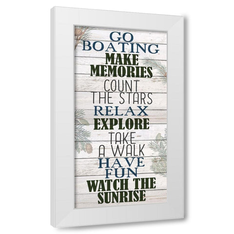 Cabin Rules 2 White Modern Wood Framed Art Print by Bailey, Ann