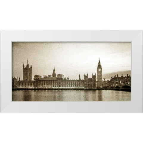 Big Ben White Modern Wood Framed Art Print by Bailey, Ann