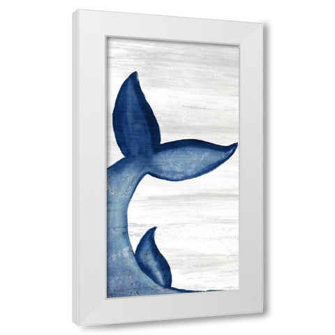Whale Tails 1 White Modern Wood Framed Art Print by Bailey, Ann