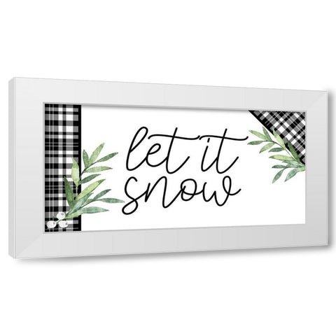 Let it Snow White Modern Wood Framed Art Print by Bailey, Ann