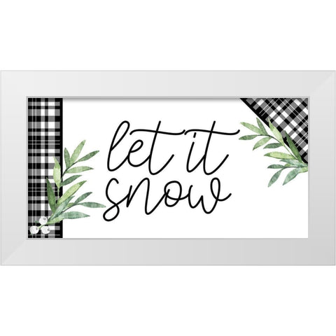 Let it Snow White Modern Wood Framed Art Print by Bailey, Ann