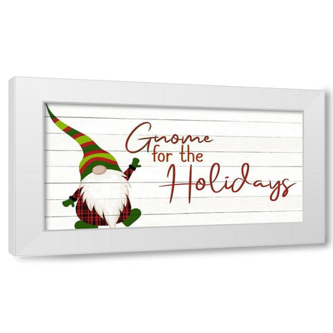 Gnome for the Holidays 2 White Modern Wood Framed Art Print by Bailey, Ann