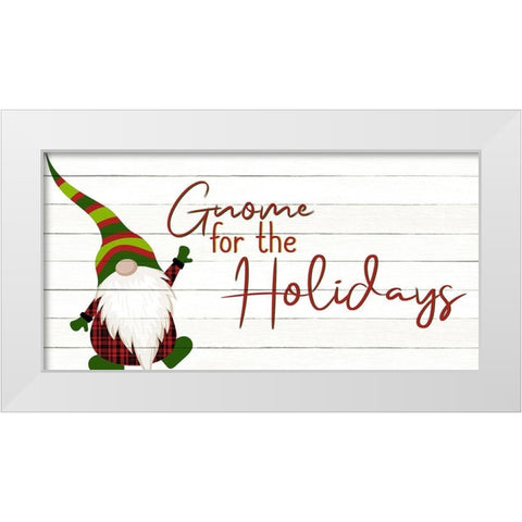 Gnome for the Holidays 2 White Modern Wood Framed Art Print by Bailey, Ann