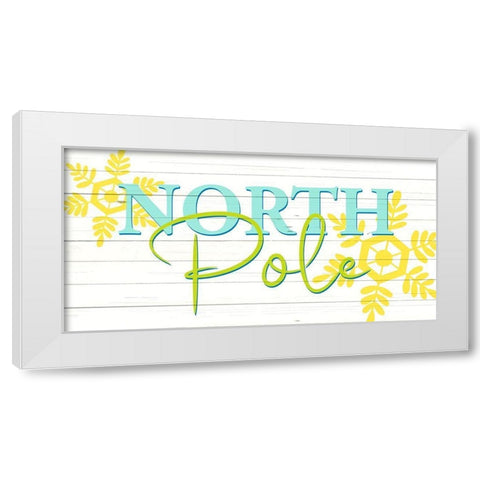 North Pole Bright White Modern Wood Framed Art Print by Bailey, Ann