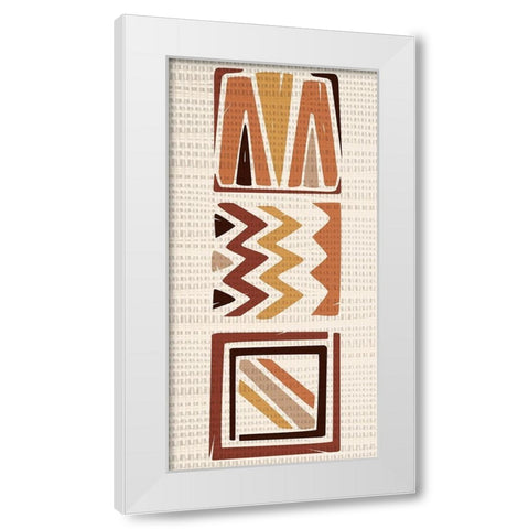 Rattan Pattern 1 White Modern Wood Framed Art Print by Bailey, Ann