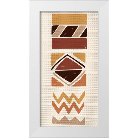Rattan Pattern 2 White Modern Wood Framed Art Print by Bailey, Ann