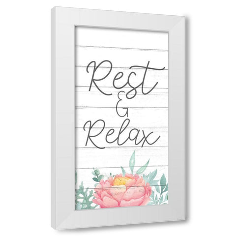 Rest 1 White Modern Wood Framed Art Print by Bailey, Ann