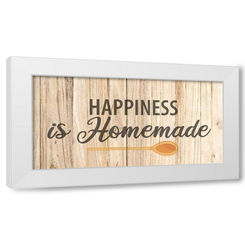 Happiness White Modern Wood Framed Art Print by Bailey, Ann