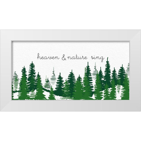 Heaven and Nature Sing White Modern Wood Framed Art Print by Bailey, Ann