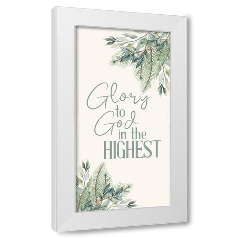 Glory To God White Modern Wood Framed Art Print by Bailey, Ann