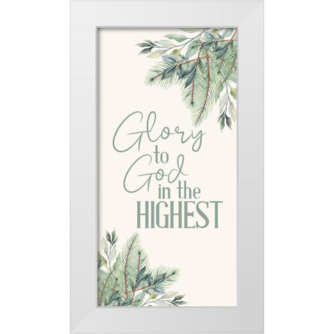 Glory To God White Modern Wood Framed Art Print by Bailey, Ann