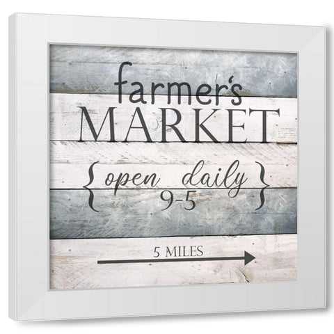 Open Daily White Modern Wood Framed Art Print by Bailey, Ann