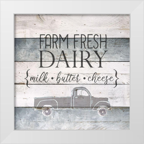 Farm Fresh Dairy White Modern Wood Framed Art Print by Bailey, Ann