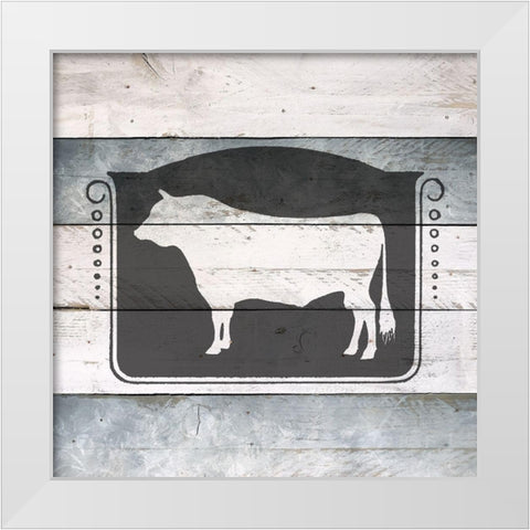 Farm Fresh Beef 2 White Modern Wood Framed Art Print by Bailey, Ann
