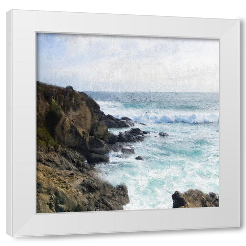 At the Cliffs White Modern Wood Framed Art Print by Bailey, Ann