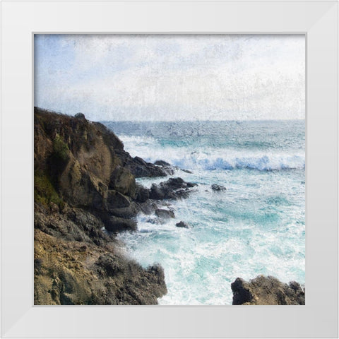 At the Cliffs White Modern Wood Framed Art Print by Bailey, Ann