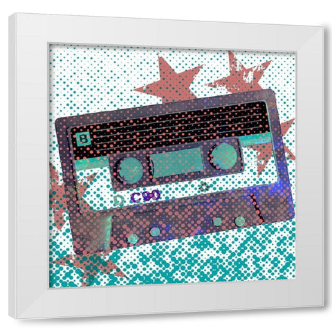 Music Stars 2 White Modern Wood Framed Art Print by Bailey, Ann