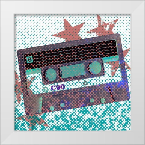 Music Stars 2 White Modern Wood Framed Art Print by Bailey, Ann