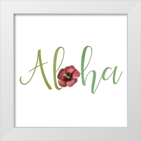 Aloha 2 White Modern Wood Framed Art Print by Bailey, Ann