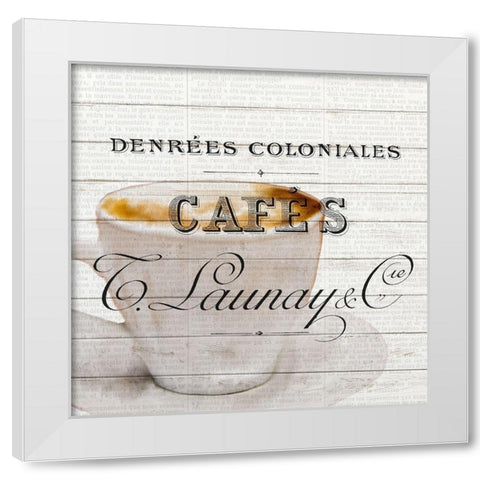 Morning Coffee 1 White Modern Wood Framed Art Print by Bailey, Ann
