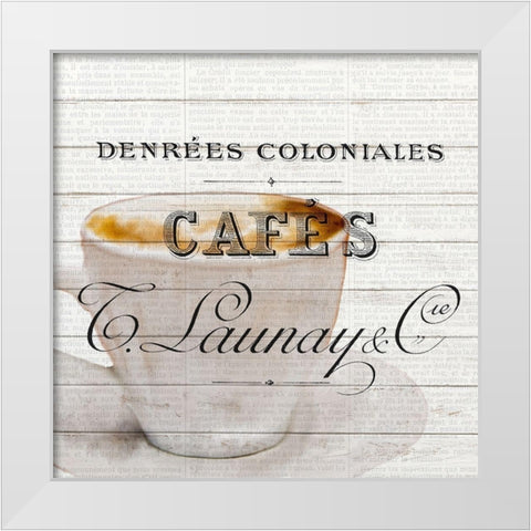 Morning Coffee 1 White Modern Wood Framed Art Print by Bailey, Ann