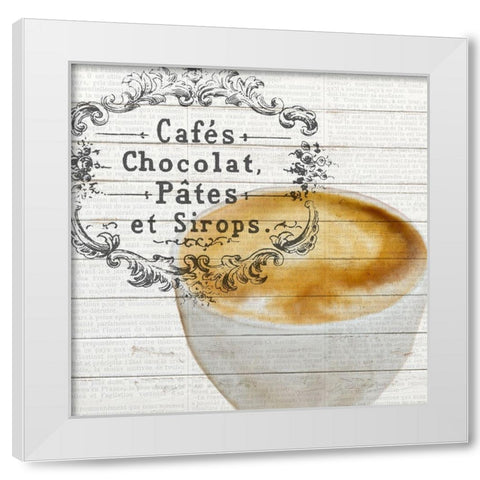Morning Coffee 3 White Modern Wood Framed Art Print by Bailey, Ann