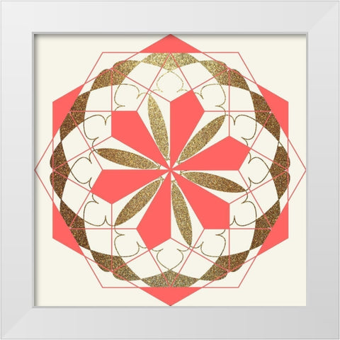 Coral Gold 1 White Modern Wood Framed Art Print by Bailey, Ann