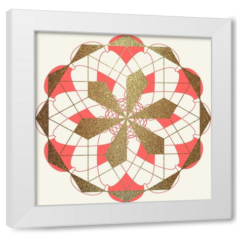 Coral Gold 2 White Modern Wood Framed Art Print by Bailey, Ann