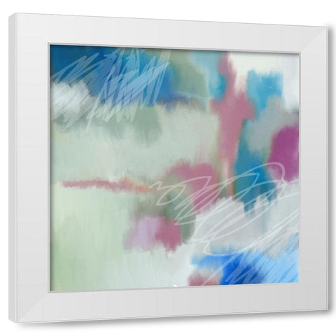 Pastel Buzz White Modern Wood Framed Art Print by Bailey, Ann