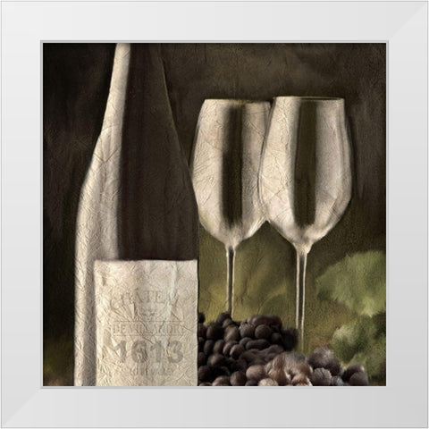 For Two White Modern Wood Framed Art Print by Bailey, Ann